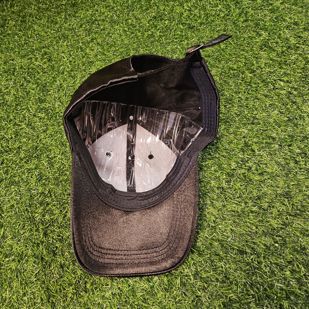 Black Satin Baseball Cap - Picture 4 of 4